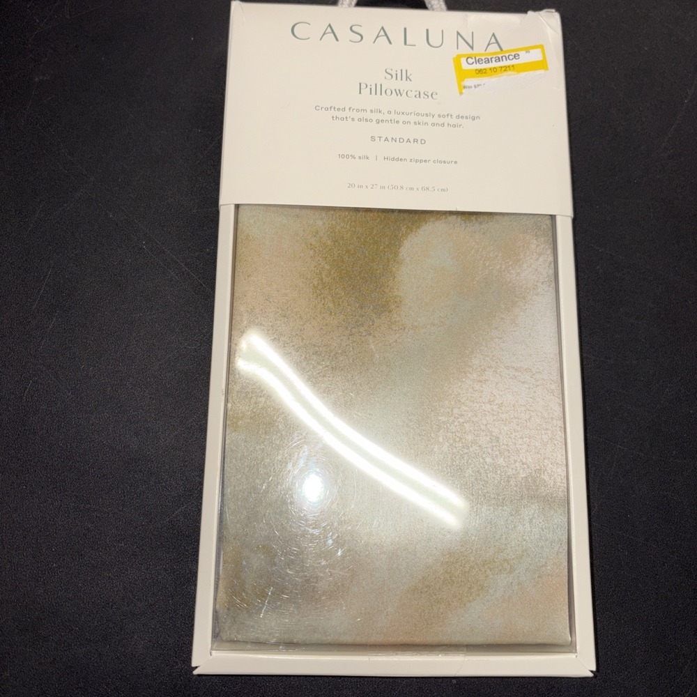 Standard Silk Pillowcases Green Watercolor - Casaluna